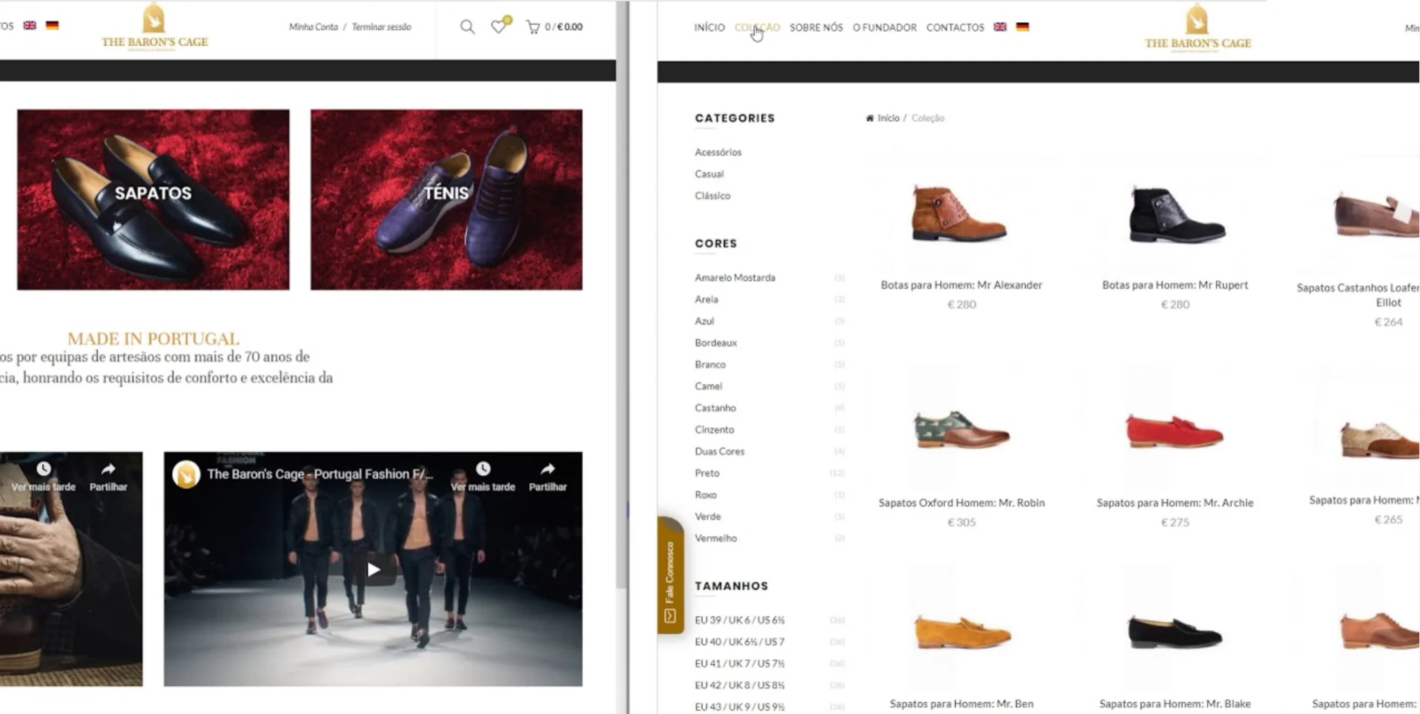 Antes e depois de optimizar a velocidade do site — The Baron's Cage